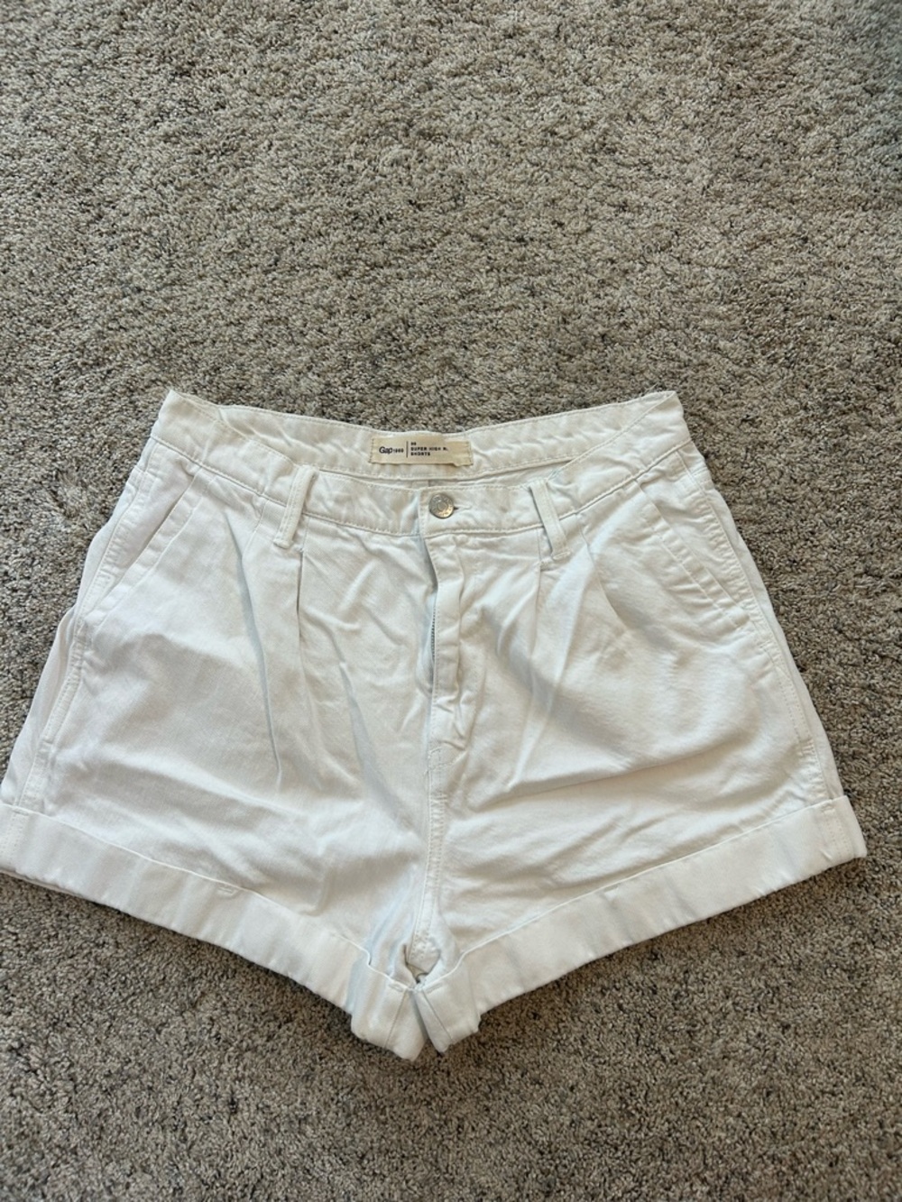 GAP White High-Waist Shorts